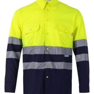 Camisa bicolor manga larga