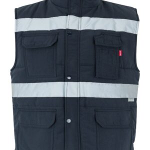 Chaleco acolchado multibolsillos con cintas