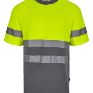 Camiseta algodón bicolor manga corta