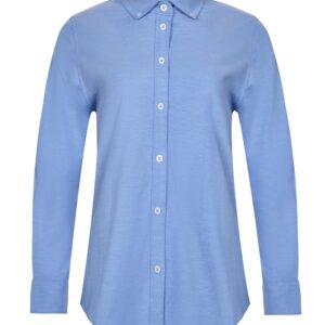 Camisa oxford stretch manga larga mujer