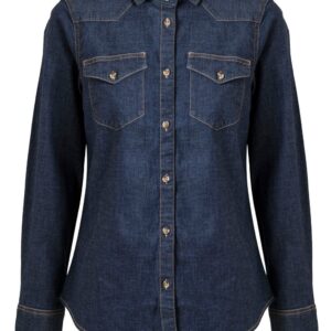 Camisa denim stretch manga larga mujer