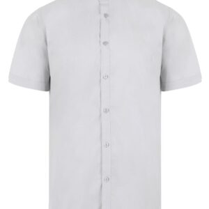 Camisa cuello tirilla stretch manga corta hombre